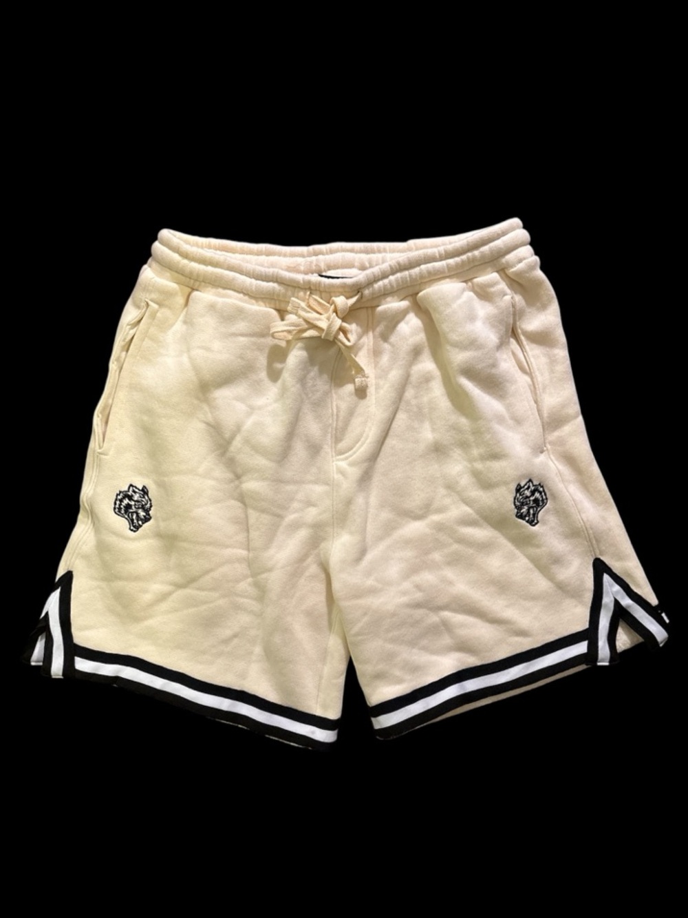 Darc Sport Men's Cream Athletic Drawstring Shorts Size: Medium NWT